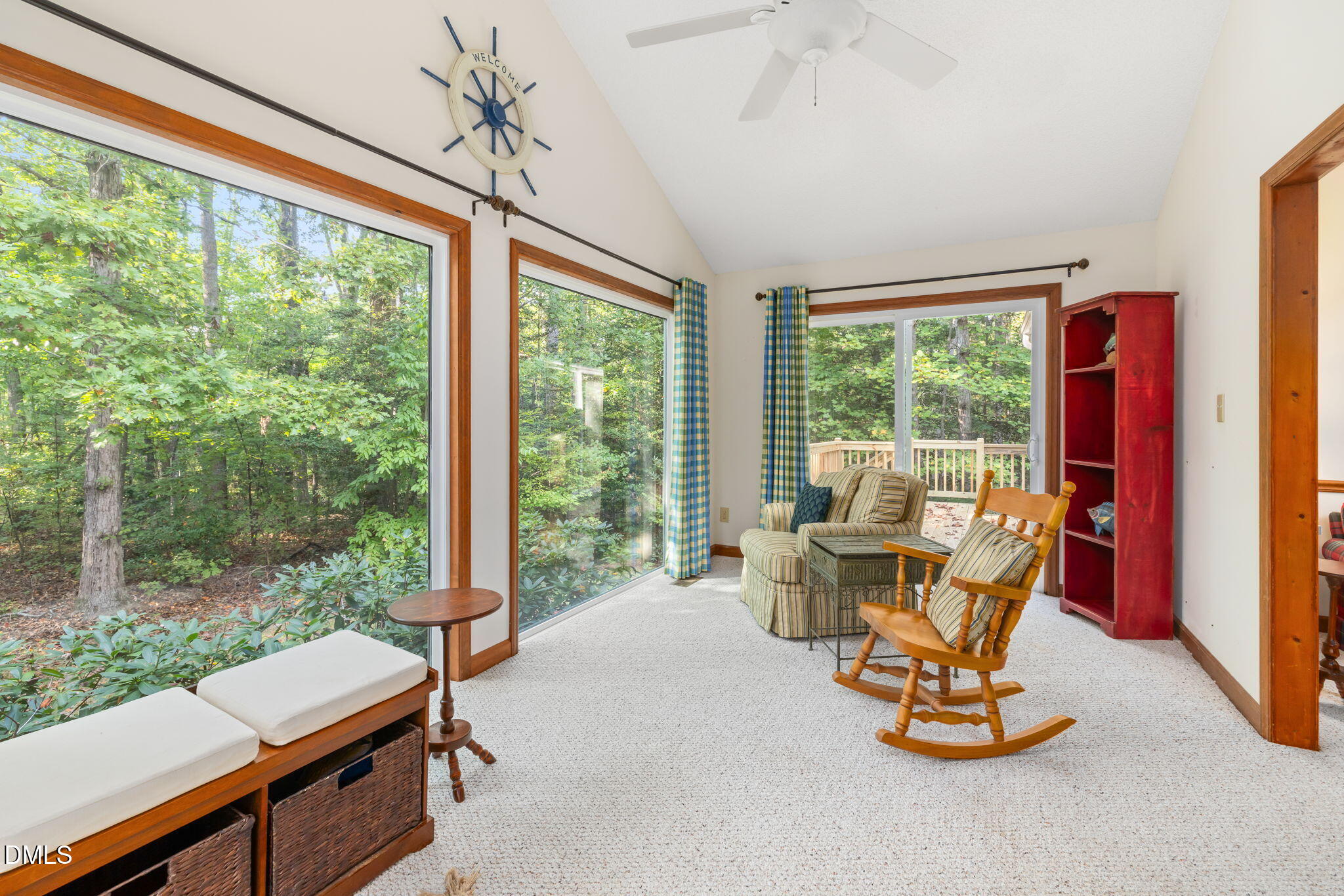 1873 Mill Creek Road Clarksville, VA 23927 - Photo 27 of 50 a room with patio furniture and a floor to ceiling window