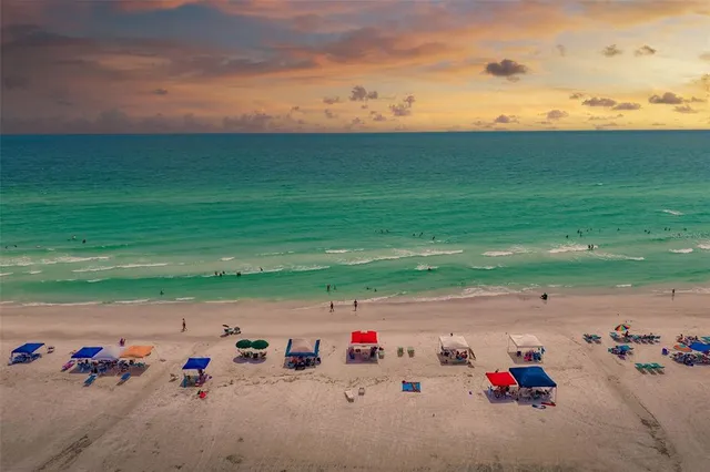 a view of an ocean beach
