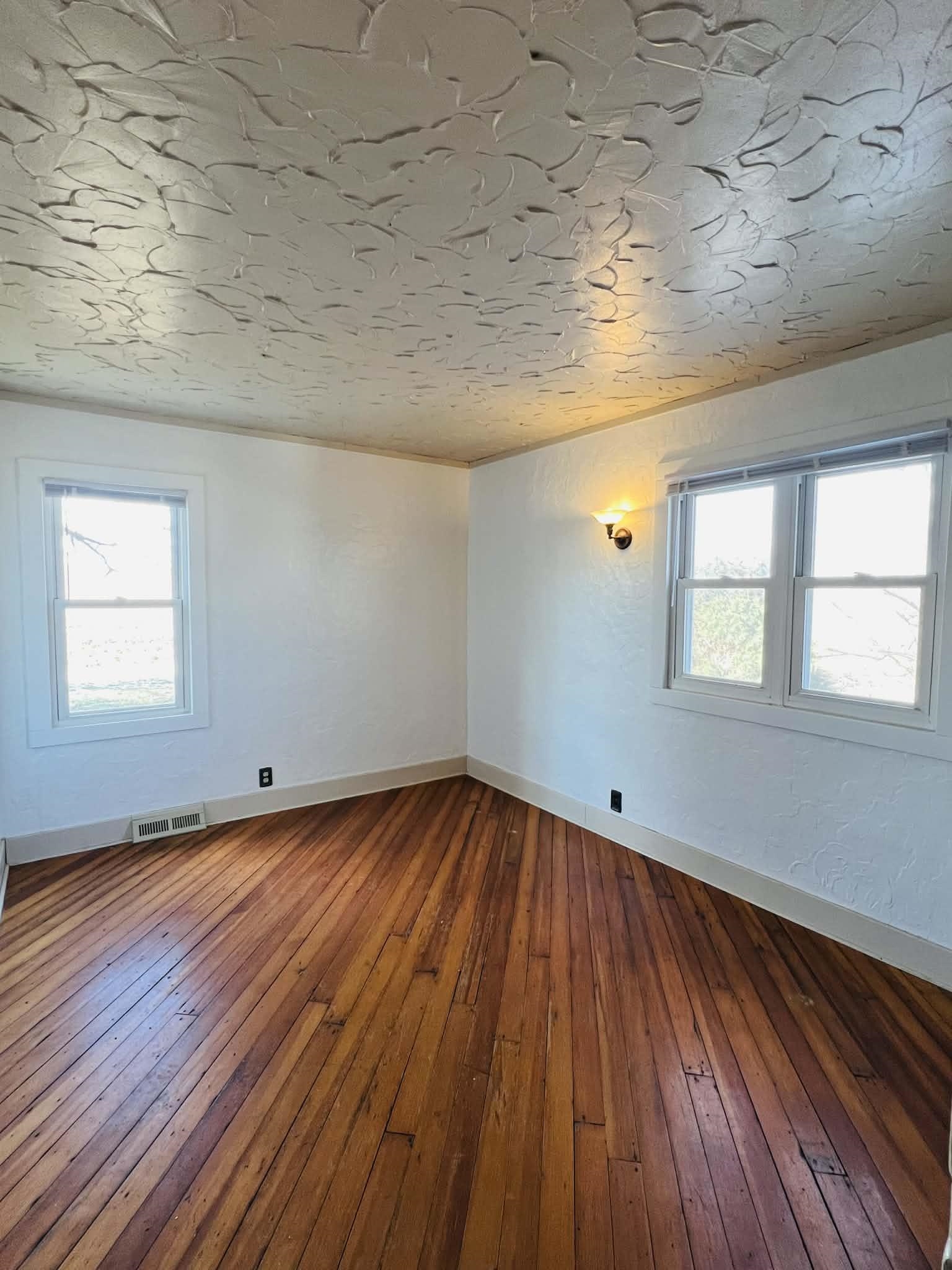 1625 South County Divide Road Pearl City, IL 61062 - Photo 18 of 30 a view of an empty room with wooden floor and a window
