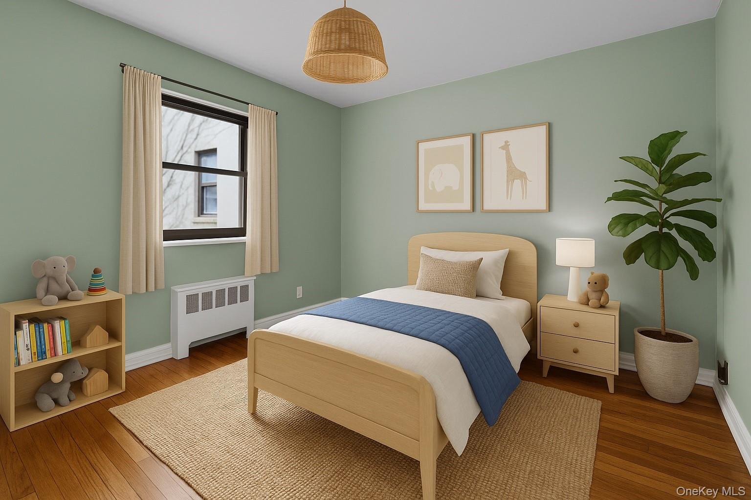 113 15th Street, Unit 1C Garden City, NY 11530 - Photo 11 of 14 a bed room with a bed and a potted plant