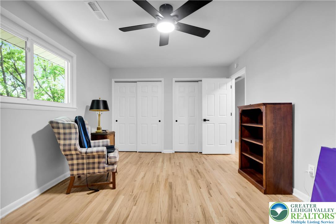 2011 Greenwood Road Allentown, PA 18103 - Photo 30 of 52 Blonde hardwood floors extend throughout this bright room with multiple storage closets and a ceiling fan.