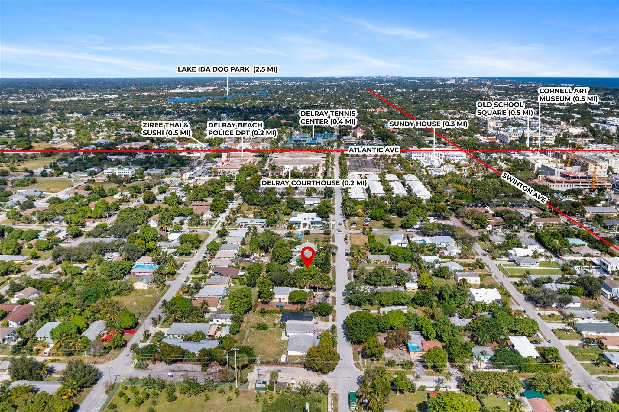 212 Southwest 2nd Avenue Delray Beach, FL 33444 - Photo 5 of 28 an aerial view of residential houses with city view