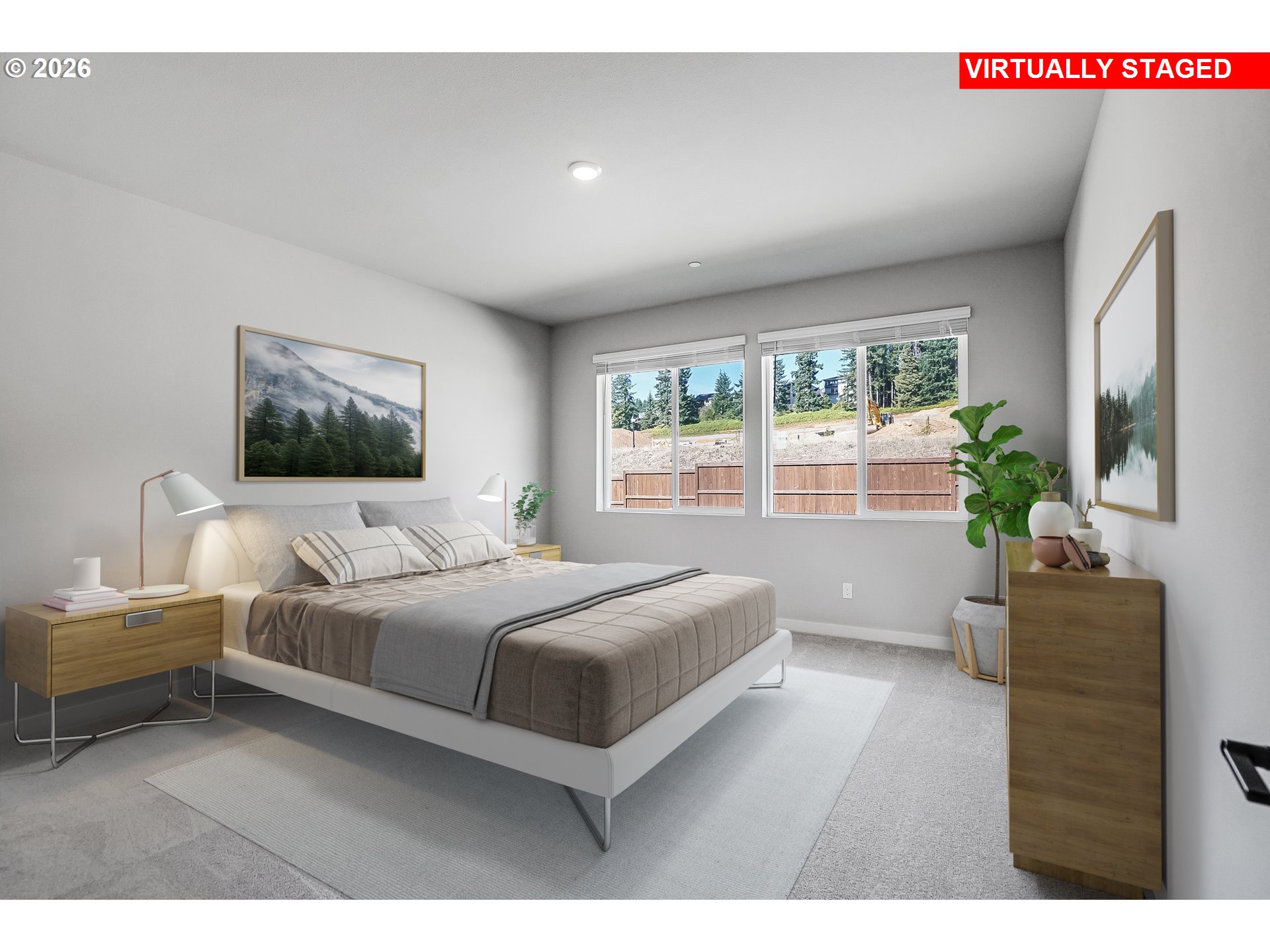 5297 North 87th Avenue Camas, WA 98607 - Photo 21 of 44 a living room with a bed furniture and a large window