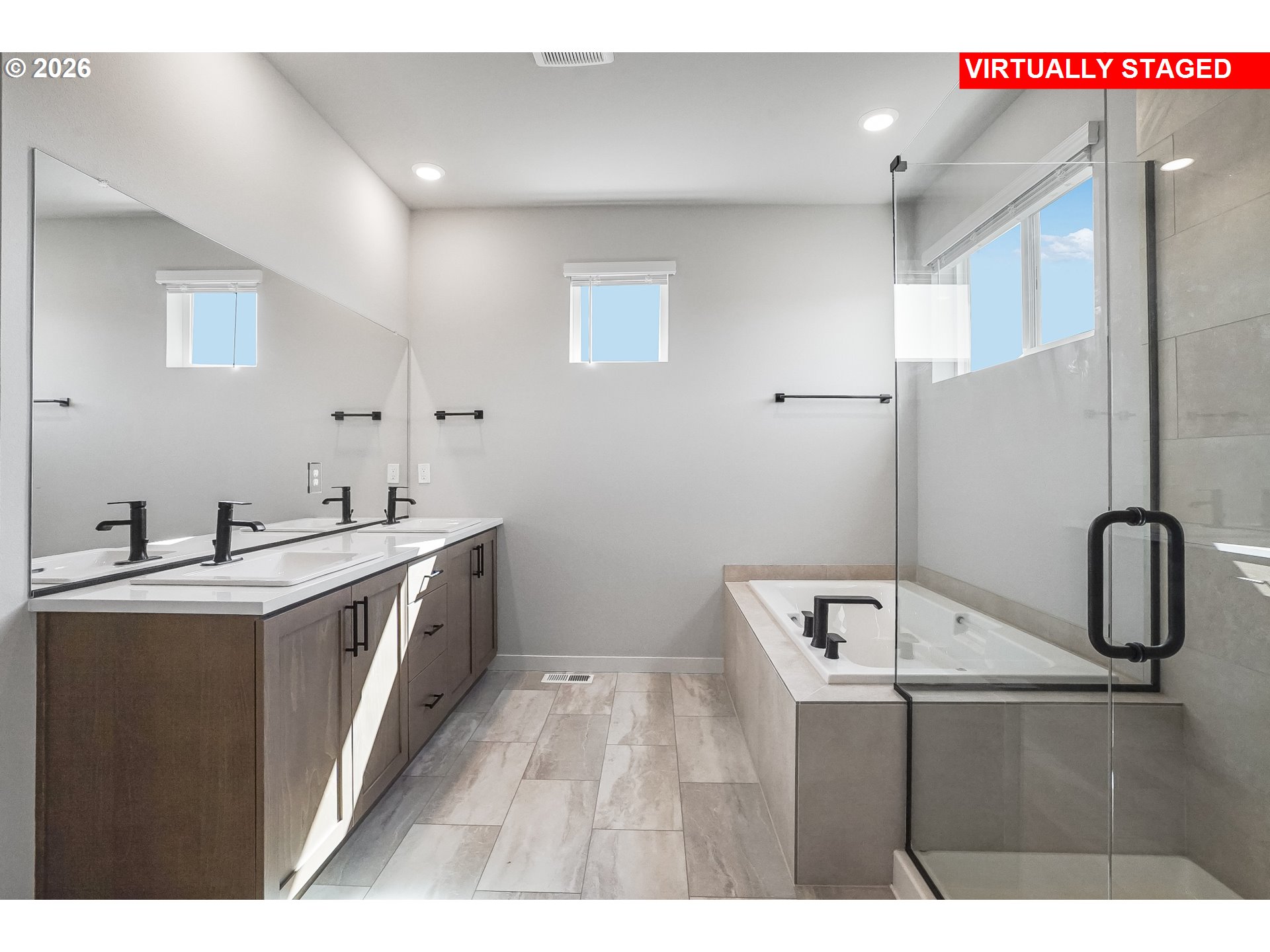 5297 North 87th Avenue Camas, WA 98607 - Photo 41 of 44 a bathroom with a sink and mirror