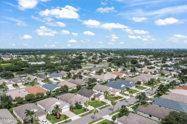 an aerial view of a city