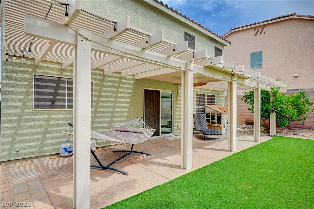 197 Kings Canyon Court Henderson, NV 89012 - Photo 34 of 39 View of patio with a pergola