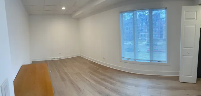 an empty room with window