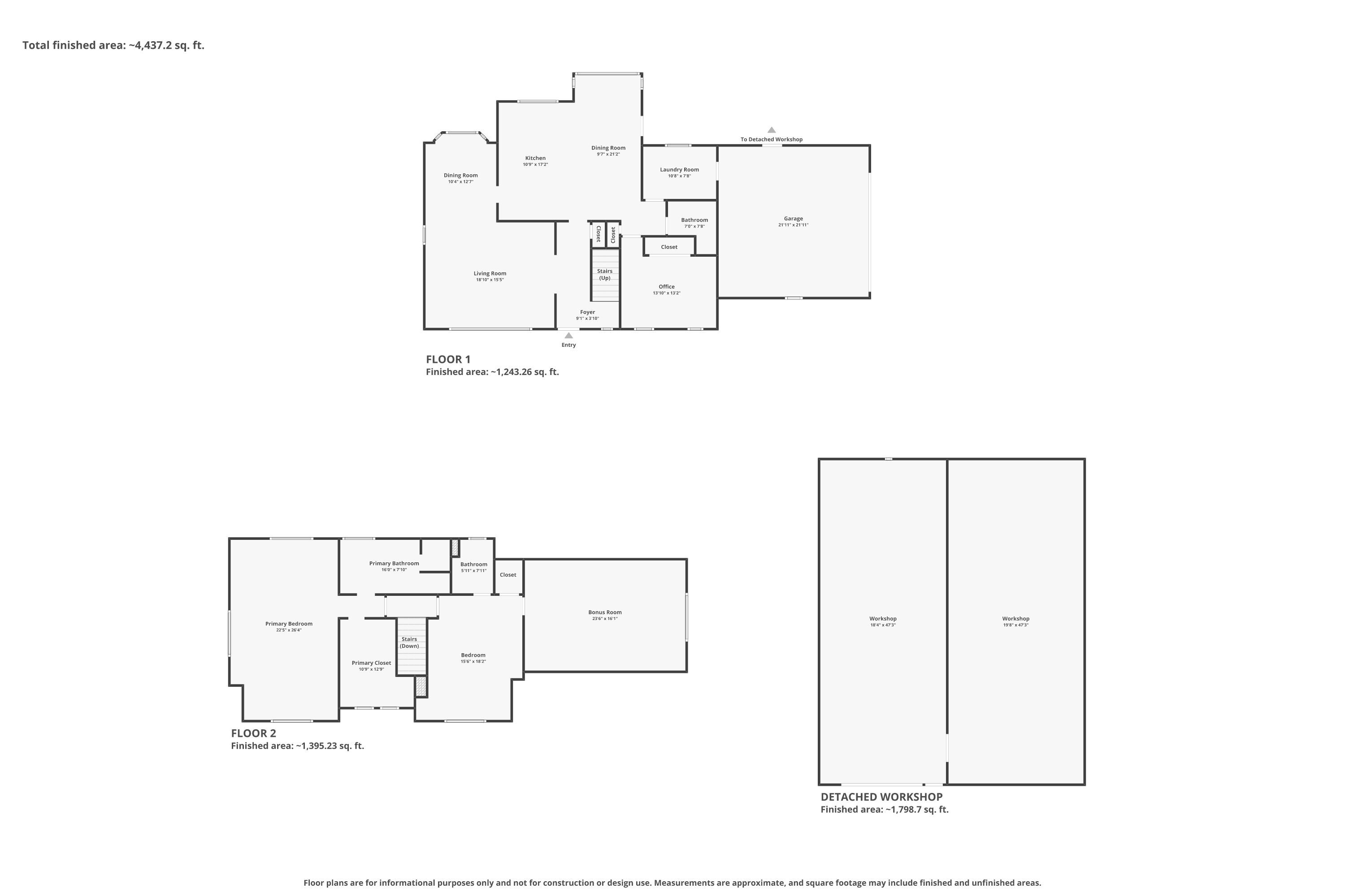 39 East Valley View Road Ashland, OR 97520 - Photo 70 of 73 Combined Floor Plan