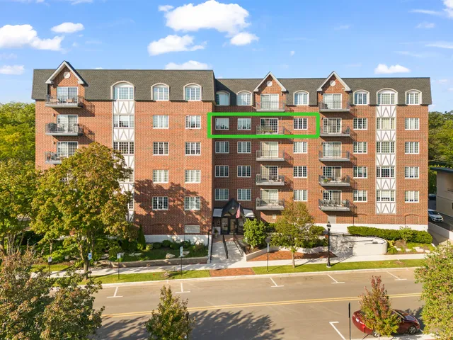 a front view of a building