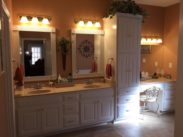 4433 Johnstonville Road Forsyth, GA 31029 - Photo 11 of 37 a bathroom with a double vanity sink and a mirror