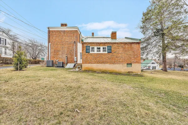 front view of a brick house