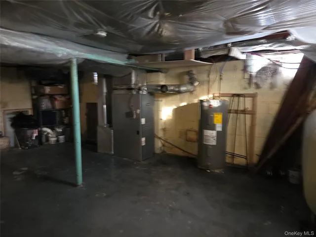 a close view of water heater room