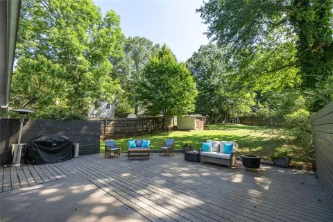 a view of outdoor space deck and garden