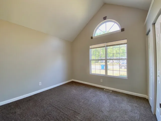 an empty room with a window