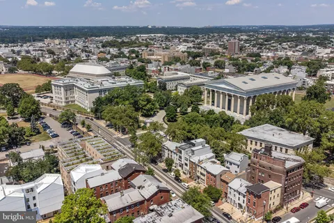 an aerial view of multiple house