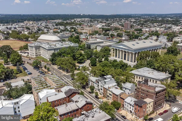 an aerial view of multiple house