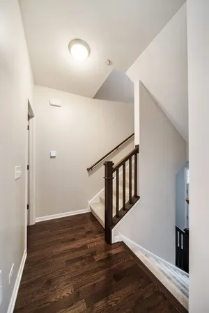 a view of entryway with wooden floor