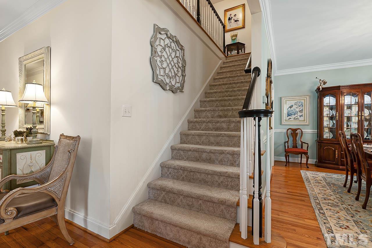 3500 Proprietor Way Raleigh, NC 27612 - Photo 26 of 47 a view of entryway and hall with wooden floor