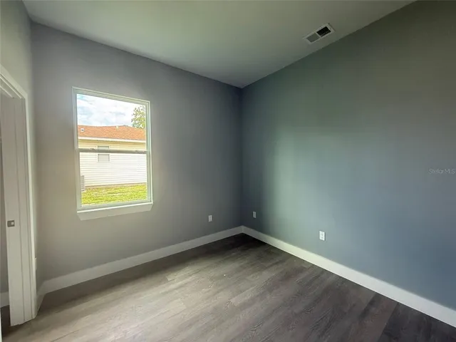 an empty room with a window