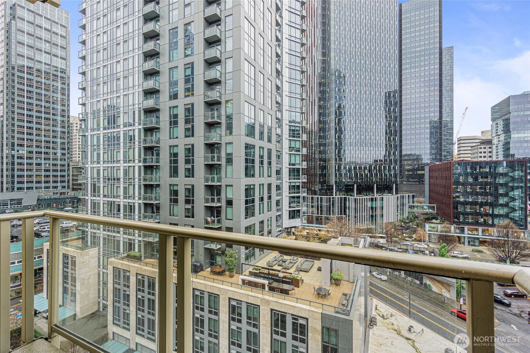 900 Lenora Street, Unit 804 Seattle, WA 98121 - Photo 16 of 38 a view of a building from a balcony