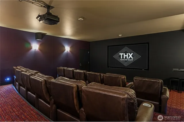 a projector room with furniture