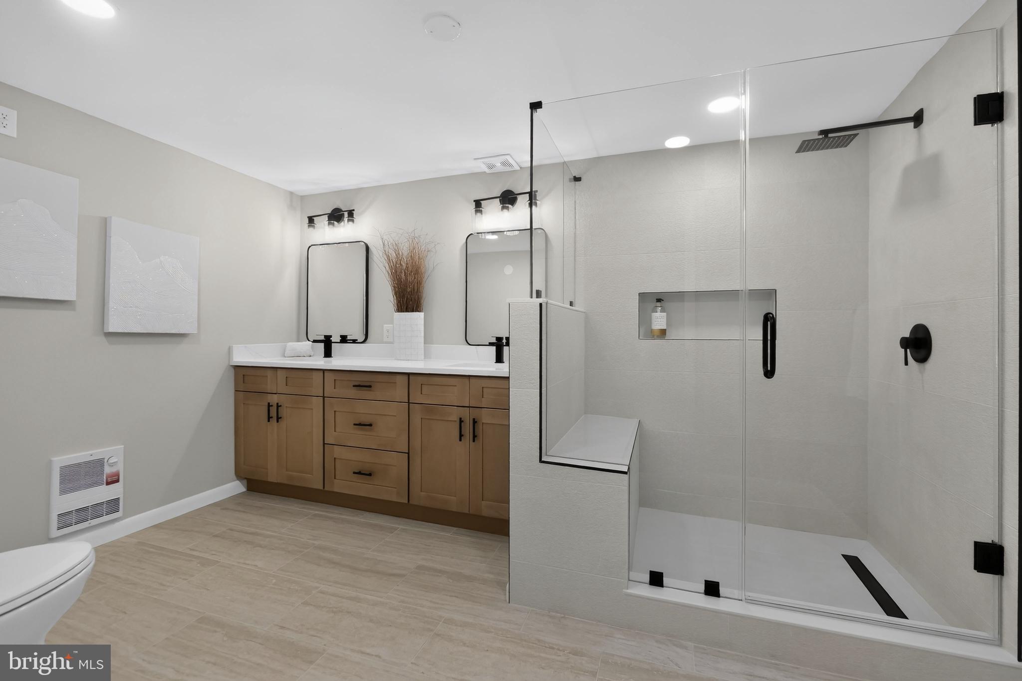 233 Sunset Circle Cross Junction, VA 22625 - Photo 30 of 46 New Lux Bath w/ Dual Sink Quartz Vanity WOW Shower
