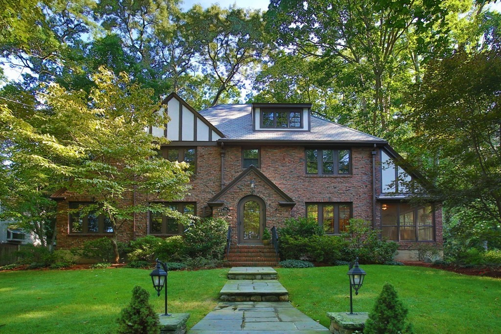 94 Devonshire Road Newton, MA 02468 - Photo 1 of 17 a front view of a house with garden