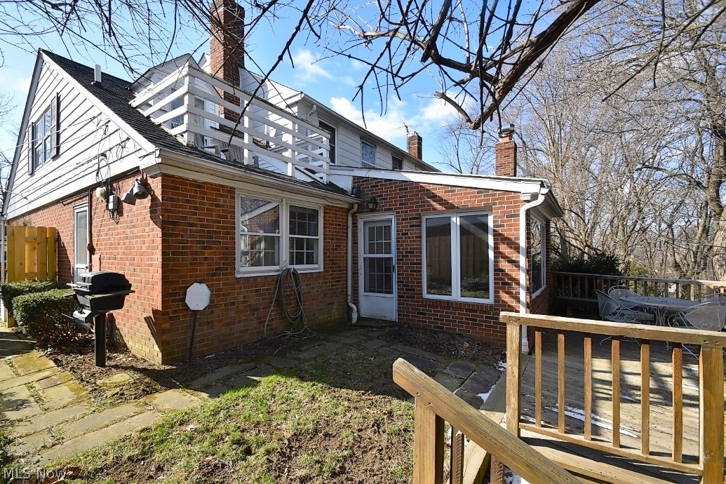 2401 Overlook Road Cleveland, OH 44106 - Photo 25 of 32 Rear View of the house with view of balcony and deck