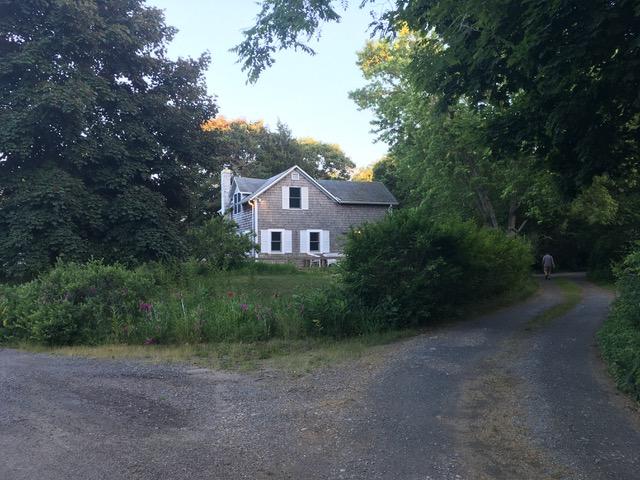 a view of a house with a tree in the background