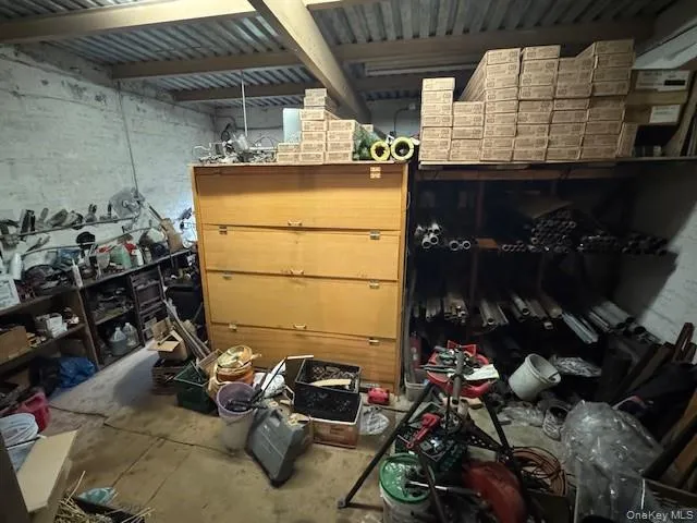 a view of a storage room with washer and dryer