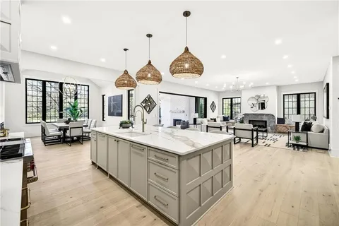 a bathroom with a bathtub and shower