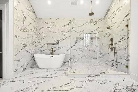 a view of a yard with an outdoor space