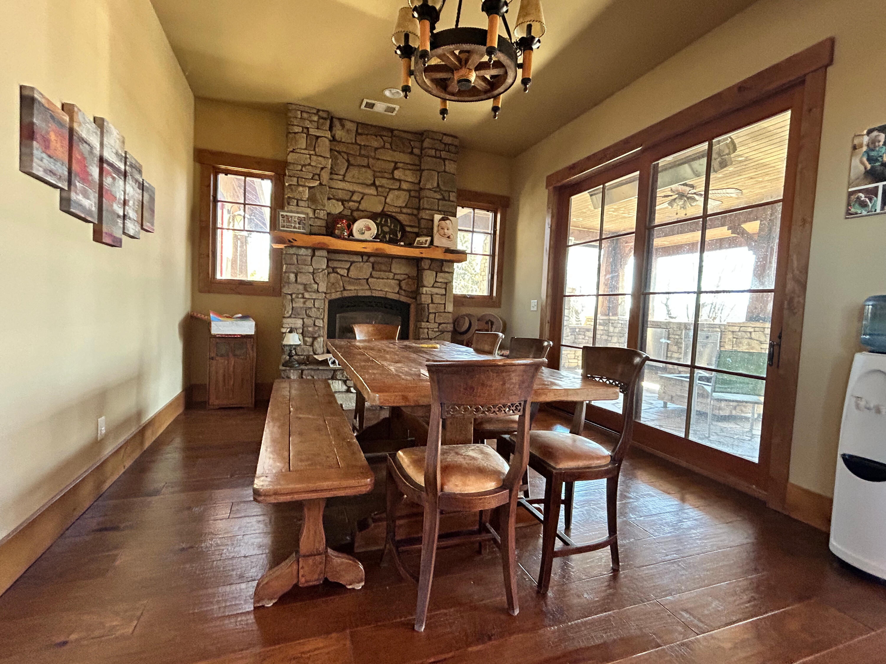 553-185 Punkin Center Road Bieber, CA 96009 - Photo 44 of 57 a view of a dining room with furniture window and wooden floor