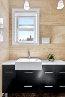 a close view of sink and tap