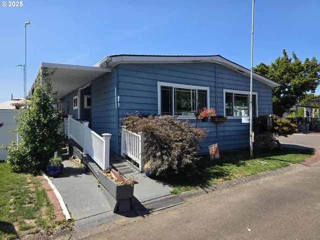 a view of a house with a patio