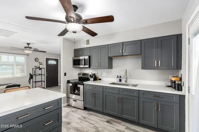 a bedroom with double bed and a walk in closet