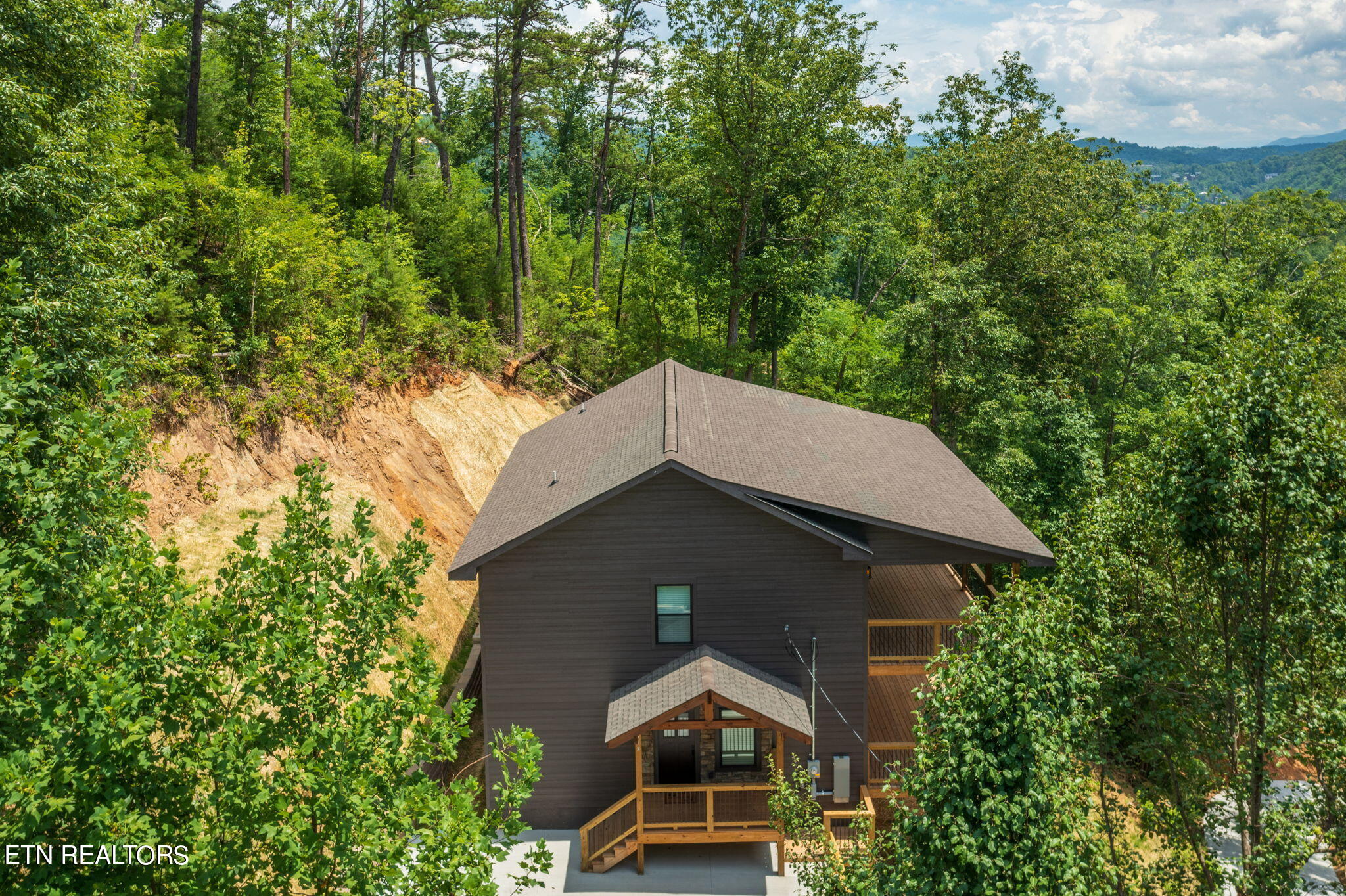 318 Greystone Heights Road Gatlinburg, TN 37738 - Photo 54 of 60 318 GSH Ext Entrance Drone 2
