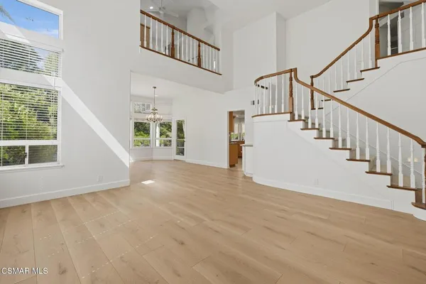 a view of an entryway with stairs