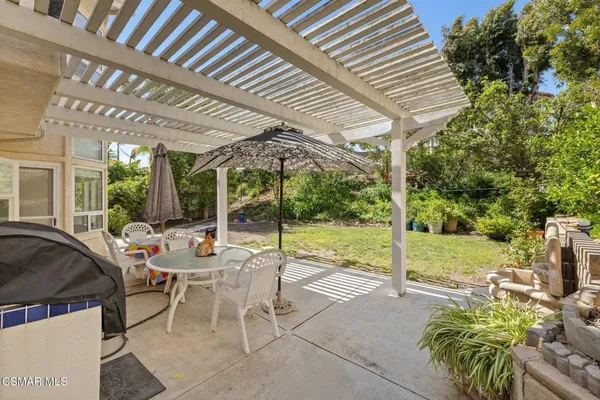 a backyard of a house with lots of trees