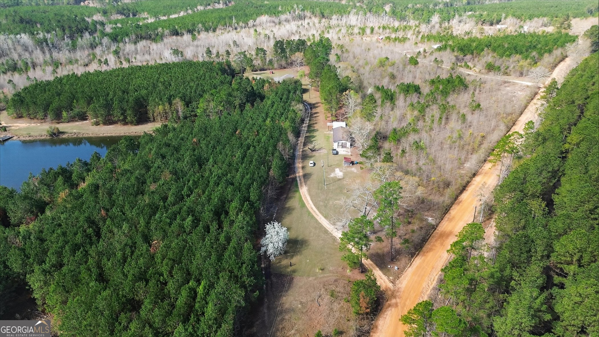 395 Winchester Road Sylvania, GA 30467 - Photo 49 of 60 a view of a lake with a mountain