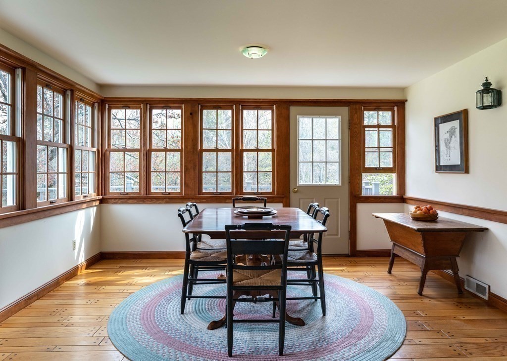 111 Audubon Road Northampton, MA 01053 - Photo 17 of 39 a dining room with furniture a rug and wooden floor