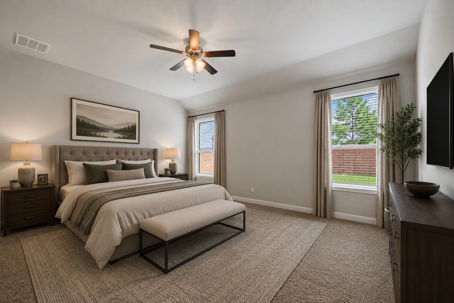 5839 Metaphor Way Rosenberg, TX 77469 - Photo 7 of 50 Primary Bedroom over looking the backyard. Virtually Staged