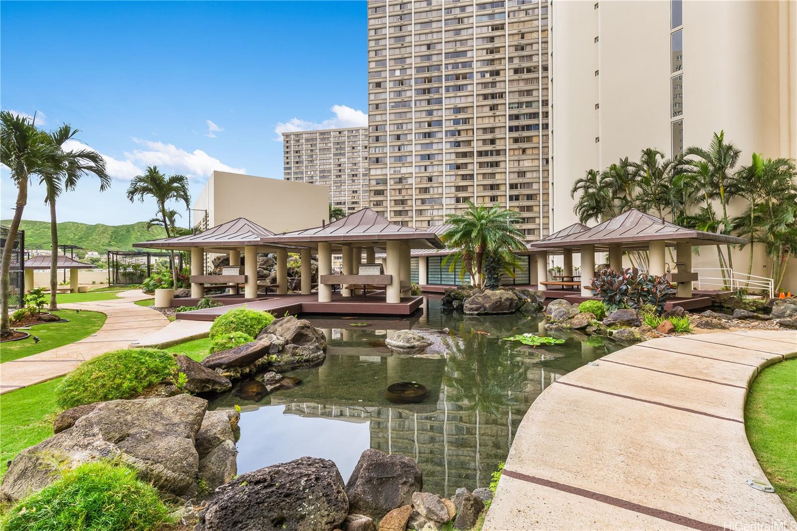 1212 Nuuanu Avenue, Unit 3411 Honolulu, HI 96817 - Photo 22 of 24 a front view of a building with outdoor seating