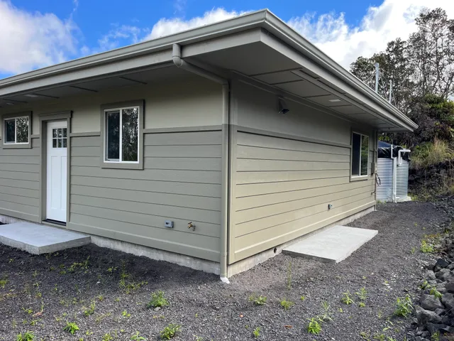 a backyard of a house