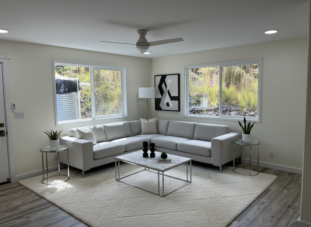 11-3234 Volcano Road Volcano, HI 96785 - Photo 4 of 24 a living room with furniture and a large window
