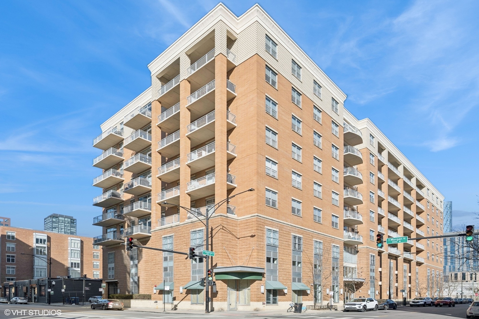 a front view of a building