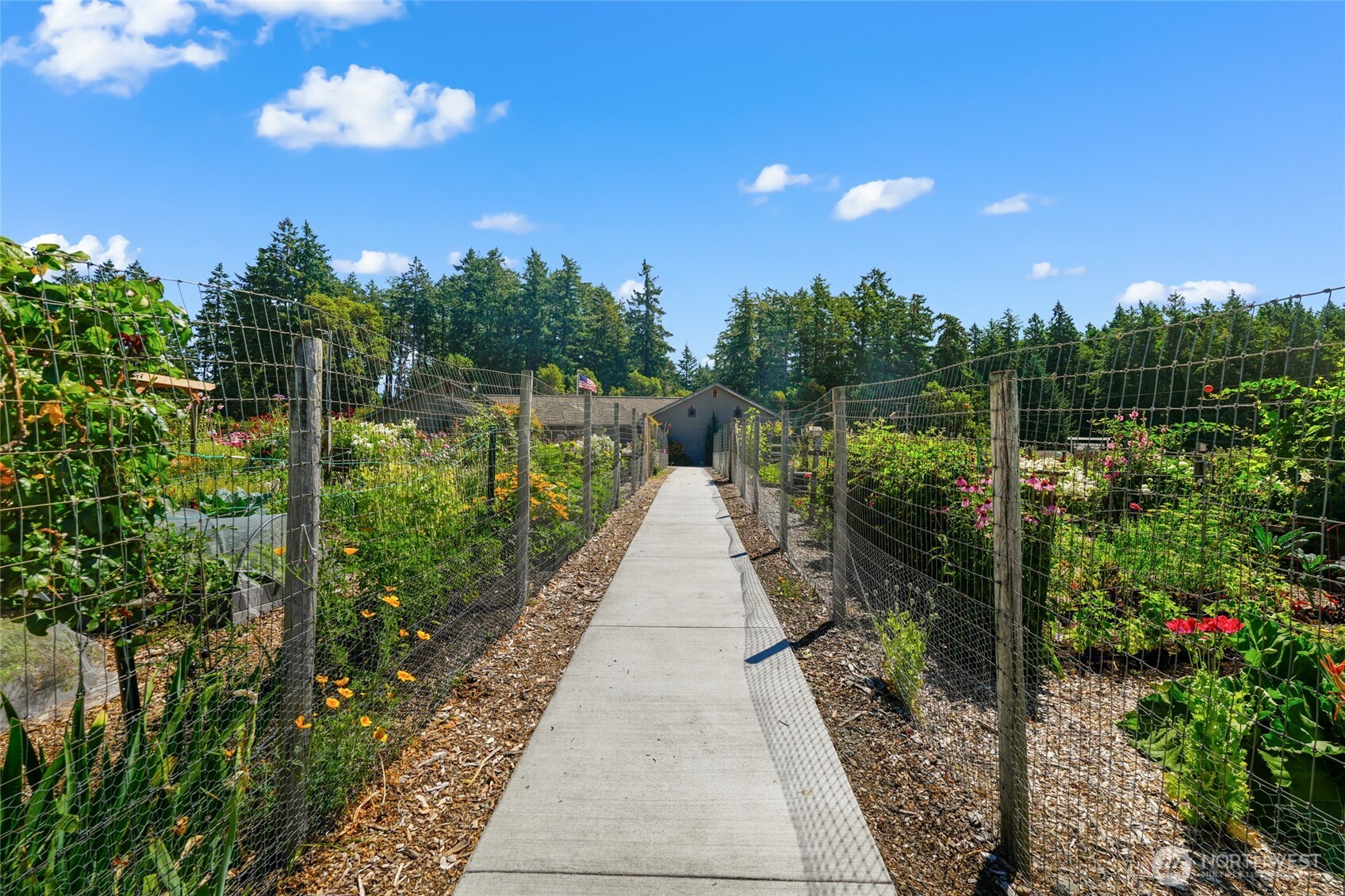 9606 Otso Point Road Anderson Island, WA 98303 - Photo 12 of 25 a view of a pathway with a wrought fence