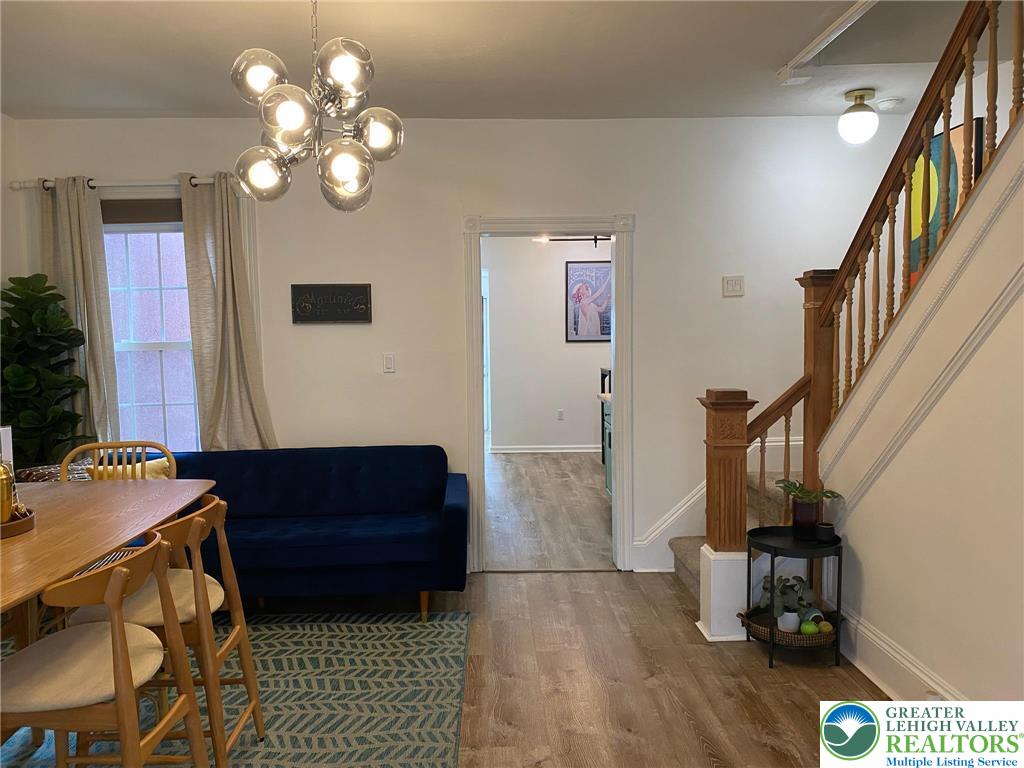 37 Evergreen Street Nazareth, PA 18064 - Photo 6 of 32 a living room with furniture and a chandelier