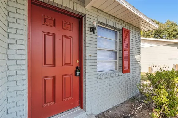 a view of front door of house