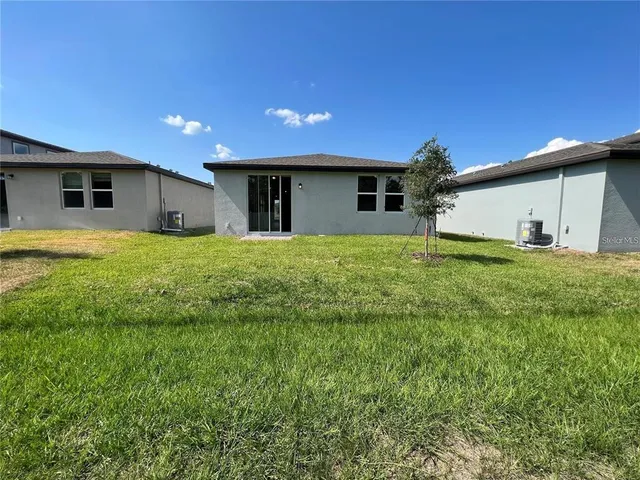 a large house with a yard